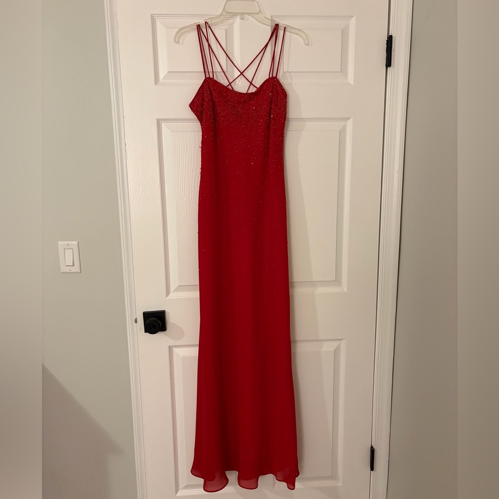 Elegant Red Evening Gown